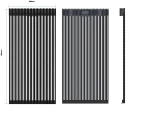 P16mm Extérieur Haute luminosité Poids léger Front Maintenance Mesh Affichage LED / rideau LED pour montage mural Non Besoin sans AC pour refroidissement